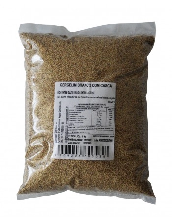 GERGELIM BRANCO COM CASCA AGRO NUTTS PCT 1 KG