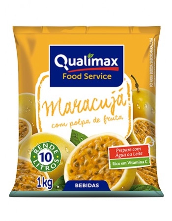 SUCO EM PO MARACUJA QUALIMAX PCT 1KG