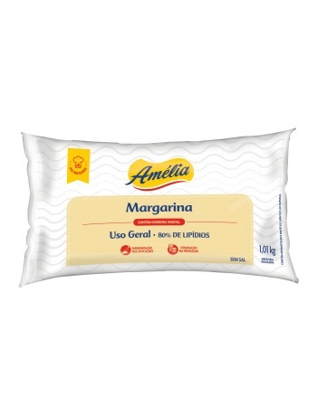 MARGARINA AMELIA S/SAL BISNAGA 1,01KG