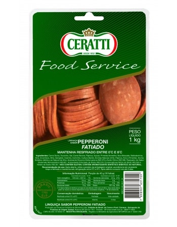 LINGUIÇA SABOR PEPPERONI FATIADA CERATTI PCT 1 KG