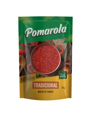 MOLHO DE TOMATE POMAROLA TRADICIONAL POUCH 2KG